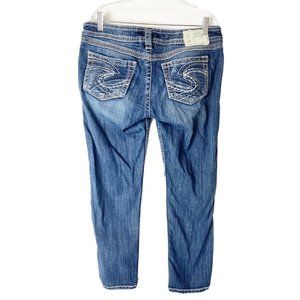 Silver Jeans Twisted Capri Heavy Stitch Size 29